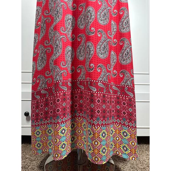 Kut From The Kloth Paisley Print Maxi Dress Sz 12 Boho Bohemian Patchwork Summer - Picture 4 of 14